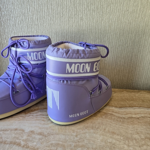 Moon Boot Purple Low Icon Snow Boot Moon Boots Lilac purple Snow Boots Short - Picture 16 of 17